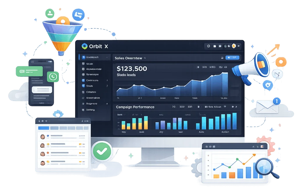 Digitrine Orbit-X Unified CRM Platform